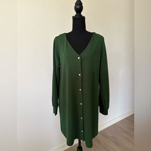 Green Button-Down Dress
